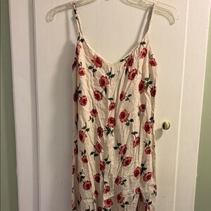 Audrey 3+1 Floral Dress in Cream and Red